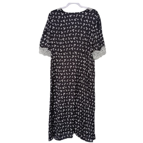 Modcloth Mushrooom Midi Dress Size 16W Leisure Meets Luxury Retro NEW - Picture 5 of 12